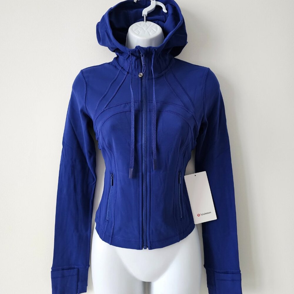 NWT LULULEMON DSBU Deep Sea Blue Soft Nulu Define Cropped Hooded Jacket Size 4